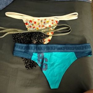 NWT Victorias Secret thongs. Bundle of 3